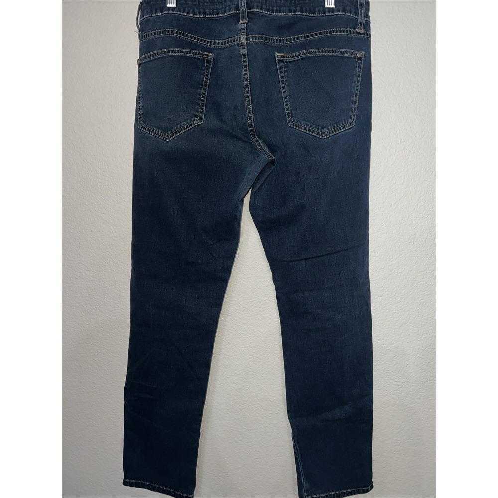 Pilcro Letterpress SZ 31 Anthropologie Low Rise Straight Jeans Dark Wash (32X28)